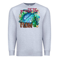 Heather Grey go with the flow Premium Sweatshirt - AdoDesignShop