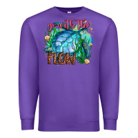 Purple go with the flow Premium Sweatshirt - AdoDesignShop