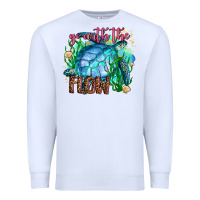 White go with the flow Premium Sweatshirt - AdoDesignShop