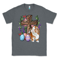 Charcoal Heather Easter bunny and floral cross Classic Tee - RanaPortraitStore