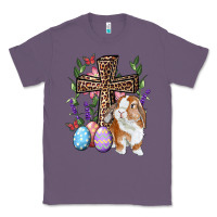 Lavender Easter bunny and floral cross Classic Tee - RanaPortraitStore
