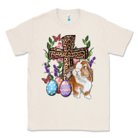 Natural Easter bunny and floral cross Classic Tee - RanaPortraitStore