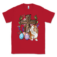 Red Easter bunny and floral cross Classic Tee - RanaPortraitStore