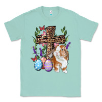 Seafoam Easter bunny and floral cross Classic Tee - RanaPortraitStore