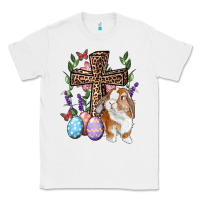 White Easter bunny and floral cross Classic Tee - RanaPortraitStore