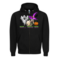 Black moo i mean boo Zipper Hoodie - Zillion Design Studio