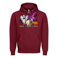 Burgundy moo i mean boo Zipper Hoodie - Zillion Design Studio