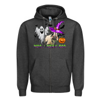 Charcoal Heather moo i mean boo Zipper Hoodie - Zillion Design Studio