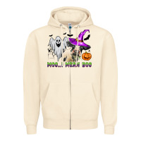 Sandshell moo i mean boo Zipper Hoodie - Zillion Design Studio
