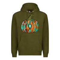 Army Green western cowhide turquoise pumpkin Premium Hoodie - Jasminsmagicworld