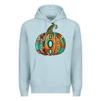 Blue Mist western cowhide turquoise pumpkin Premium Hoodie - Jasminsmagicworld