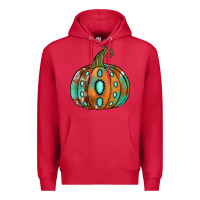 Cardinal western cowhide turquoise pumpkin Premium Hoodie - Jasminsmagicworld