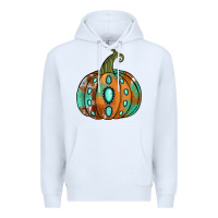 White western cowhide turquoise pumpkin Premium Hoodie - Jasminsmagicworld