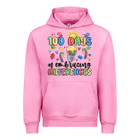Fuchsia Pink 100 days of embracing differences Urban Hoodie - MaliasSmallBusiness
