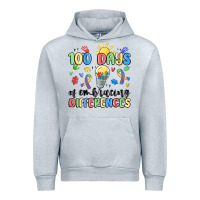 Heather Grey 100 days of embracing differences Urban Hoodie - MaliasSmallBusiness