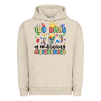 Pigment French Oak 100 days of embracing differences Urban Hoodie - MaliasSmallBusiness