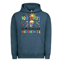 Pigment Midnight Navy 100 days of embracing differences Urban Hoodie - MaliasSmallBusiness
