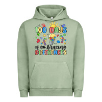 Pigment Oil Green 100 days of embracing differences Urban Hoodie - MaliasSmallBusiness