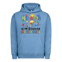 Pigment Pebble Blue 100 days of embracing differences Urban Hoodie - MaliasSmallBusiness