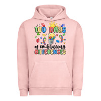 Pigment Salmon 100 days of embracing differences Urban Hoodie - MaliasSmallBusiness