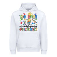 White 100 days of embracing differences Urban Hoodie - MaliasSmallBusiness