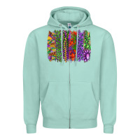 Seafoam mardi gras brush strokes king cake and craw fish Zipper Hoodie - RanaPortraitStore