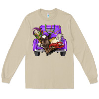Mushroom Mardi Gras Truck With Farm Animals Long Sleeve Tee - RanaPortraitStore