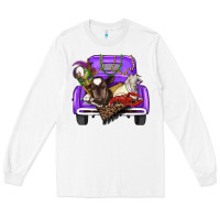 White Mardi Gras Truck With Farm Animals Long Sleeve Tee - RanaPortraitStore