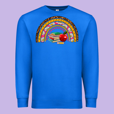 Back To School Rainbow Premium Sweatshirt Designed By Adodesignshop