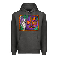 Charcoal Heather bad witch vibes Premium Hoodie - Jasminsmagicworld