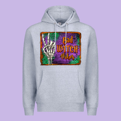 Bad Witch Vibes Premium Hoodie Designed By Jasminsmagicworld