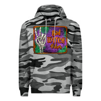 Slate Camo bad witch vibes Premium Hoodie - Jasminsmagicworld