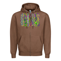 Chestnut mardi gras brush stroke Zipper Hoodie - RanaPortraitStore