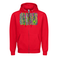 Red mardi gras brush stroke Zipper Hoodie - RanaPortraitStore