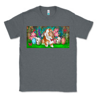 Charcoal Heather Spring Easter Bunny Classic Tee - RanaPortraitStore