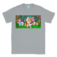 Heather Grey Spring Easter Bunny Classic Tee - RanaPortraitStore