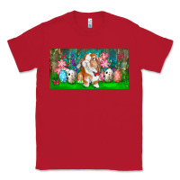 Red Spring Easter Bunny Classic Tee - RanaPortraitStore
