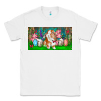 White Spring Easter Bunny Classic Tee - RanaPortraitStore