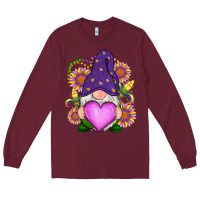 Burgundy Mardi Gras gnome Long Sleeve Tee - RanaPortraitStore