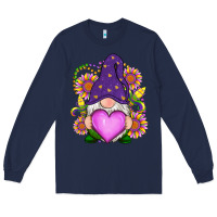 Navy Mardi Gras gnome Long Sleeve Tee - RanaPortraitStore