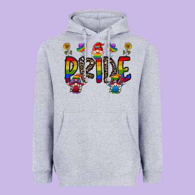 Pride Gnome Heavyweight Hoodie Designed By Cowhidedigitalart