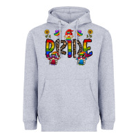 Heather Grey pride gnome Heavyweight Hoodie - CowhideDigitalArt