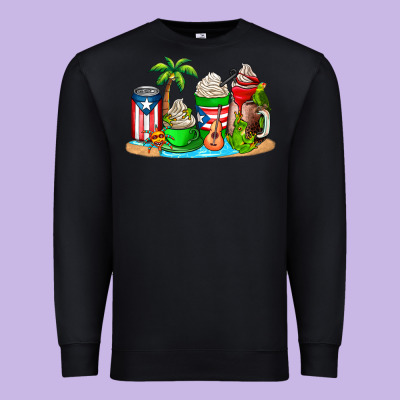 Puerto Rico Coffee Cups Premium Sweatshirt Designed By Adodesignshop