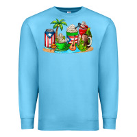 Ocean Blue puerto rico coffee cups Premium Sweatshirt - AdoDesignShop
