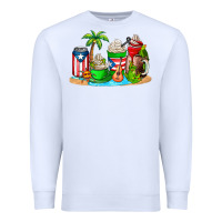White puerto rico coffee cups Premium Sweatshirt - AdoDesignShop
