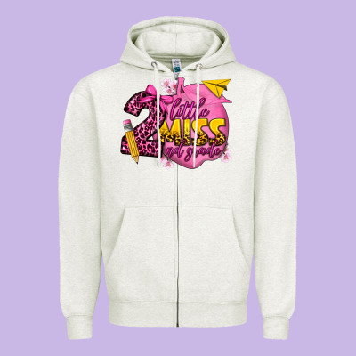 Little Miss 2nd Grade Zipper Hoodie Designed By Texasbilliewilder