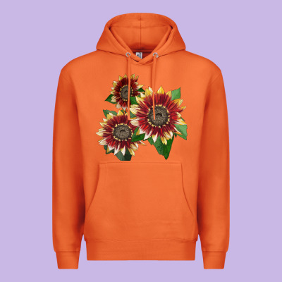 Florenza Sunflower Premium Hoodie Designed By Lillyallendesigns