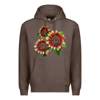 Coffee Florenza Sunflower Premium Hoodie - LillyAllenDesigns