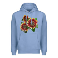 Colony Blue Florenza Sunflower Premium Hoodie - LillyAllenDesigns