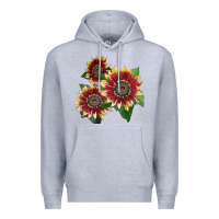 Heather Grey Florenza Sunflower Premium Hoodie - LillyAllenDesigns